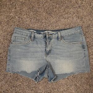 YMI Light Wash Denim Cutoff Shorts